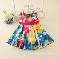 Hot Wholesale Korean Style Girl printed Dress Sweet Child Casual Dress Pretty Little Girls Clothes For Infants